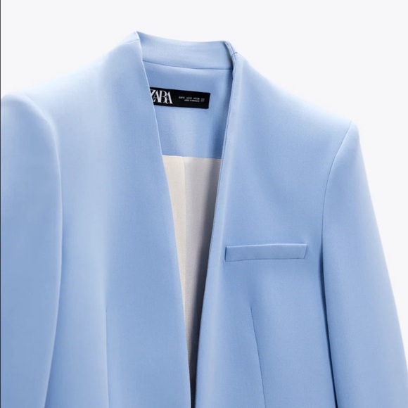 Zara baby blue blazer NWT small - Picture 3 of 5